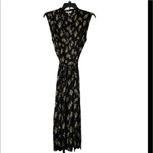 Vince black and gold sleeveless dress